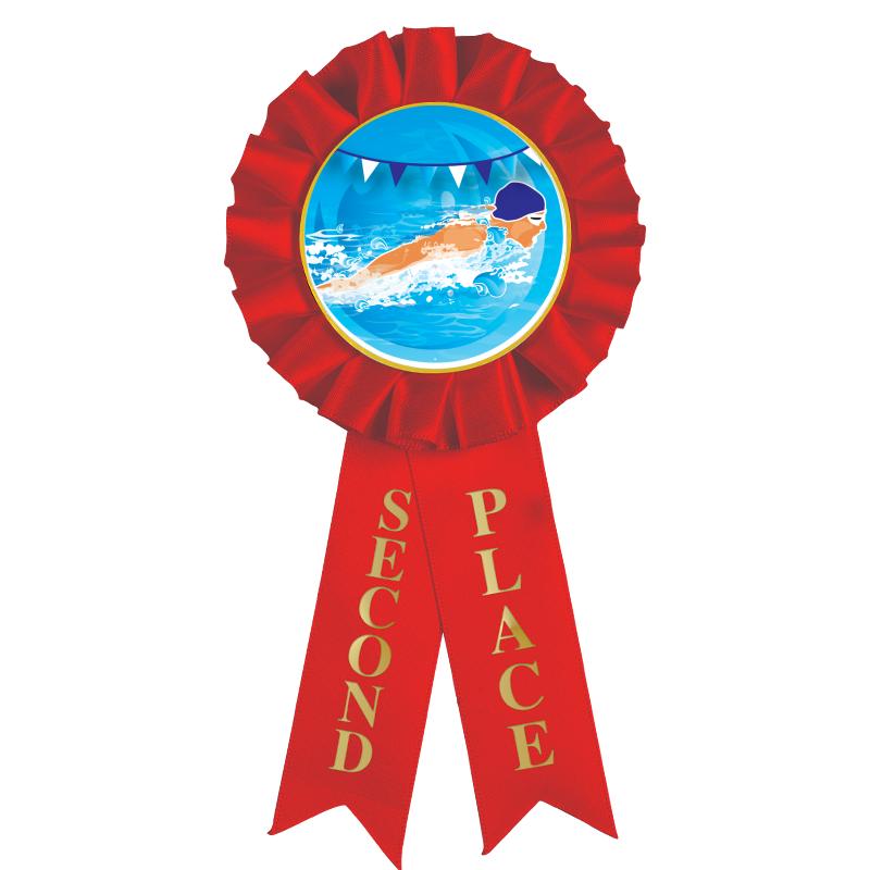 2ND PLACE MYLAR ROSETTES
