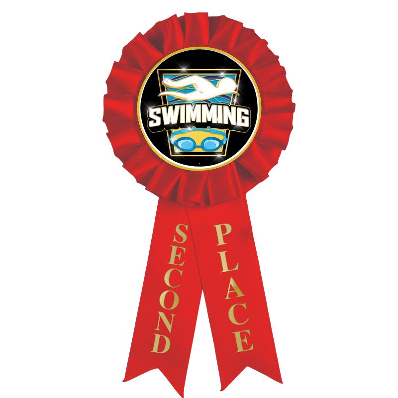 2ND PLACE MYLAR ROSETTES