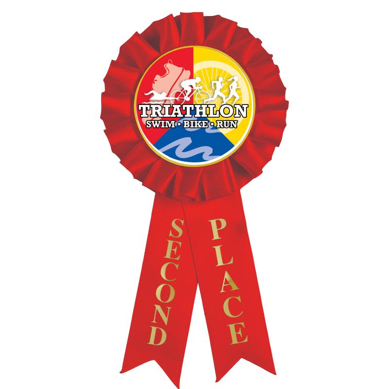 2ND PLACE MYLAR ROSETTES