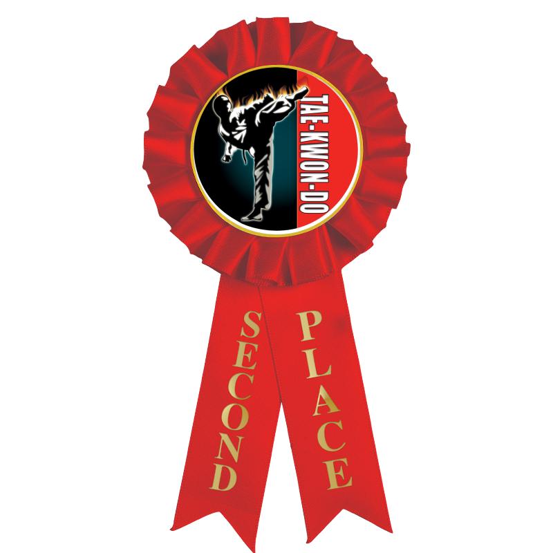 2ND PLACE MYLAR ROSETTES