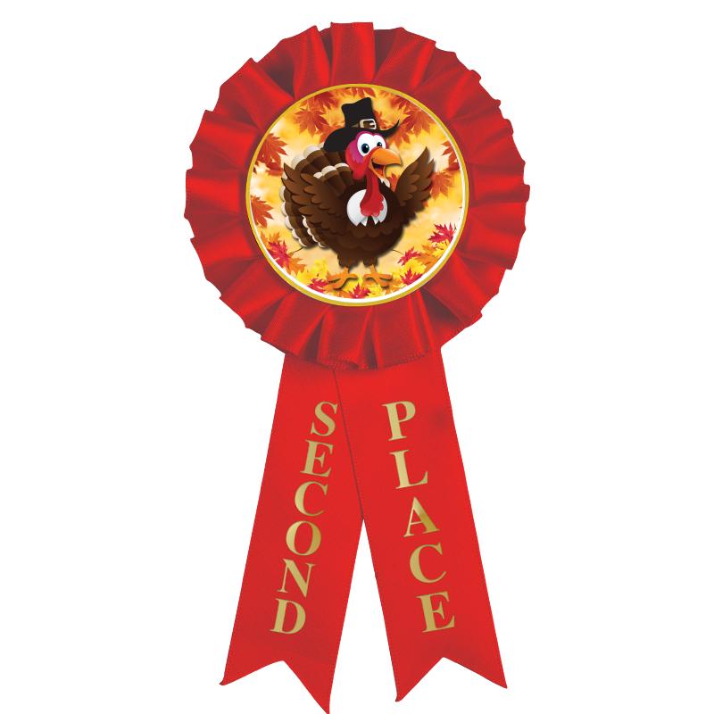 2ND PLACE MYLAR ROSETTES