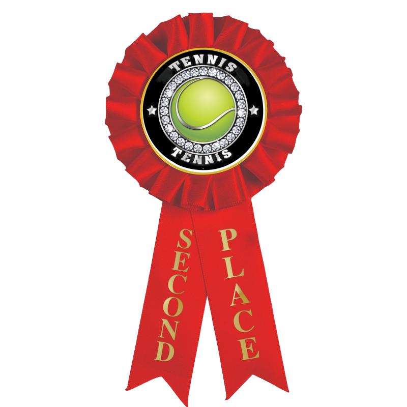 2ND PLACE MYLAR ROSETTES