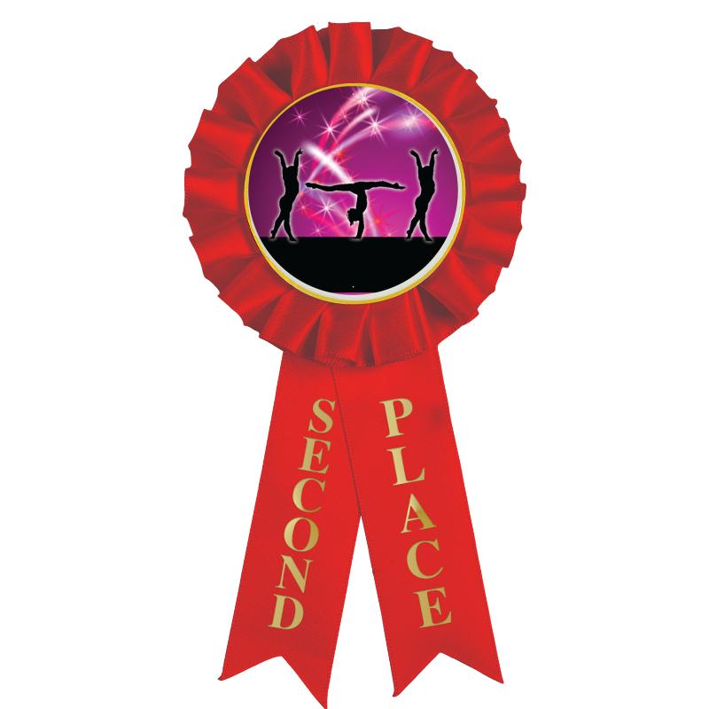 2ND PLACE MYLAR ROSETTES