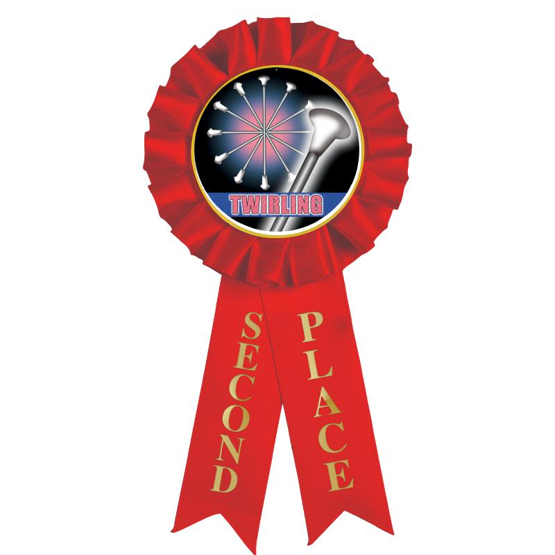 2ND PLACE MYLAR ROSETTES