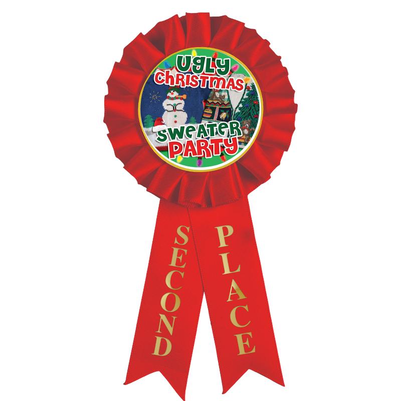 2ND PLACE MYLAR ROSETTES