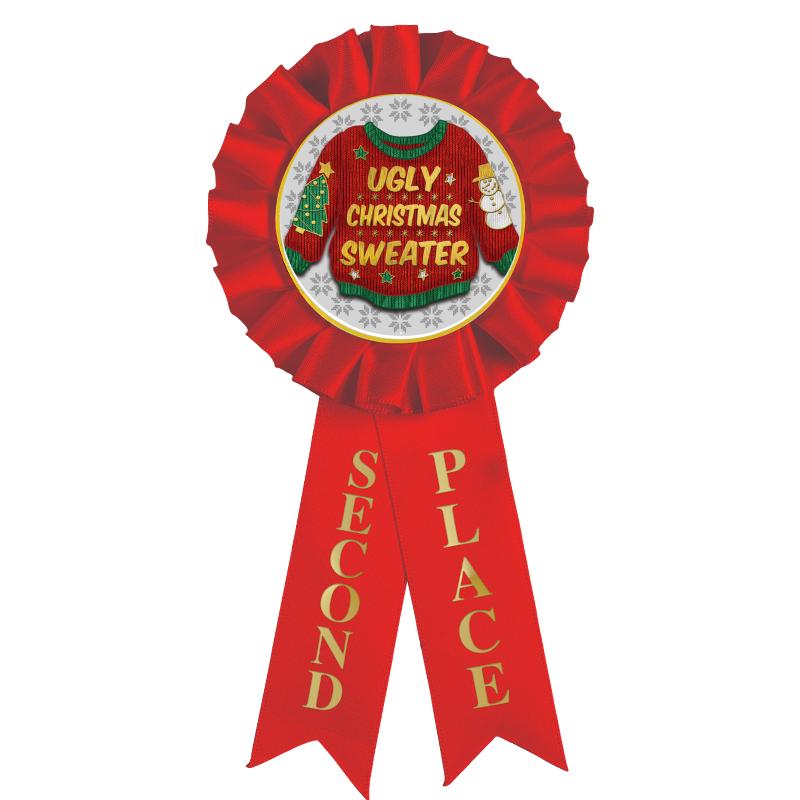 2ND PLACE MYLAR ROSETTES