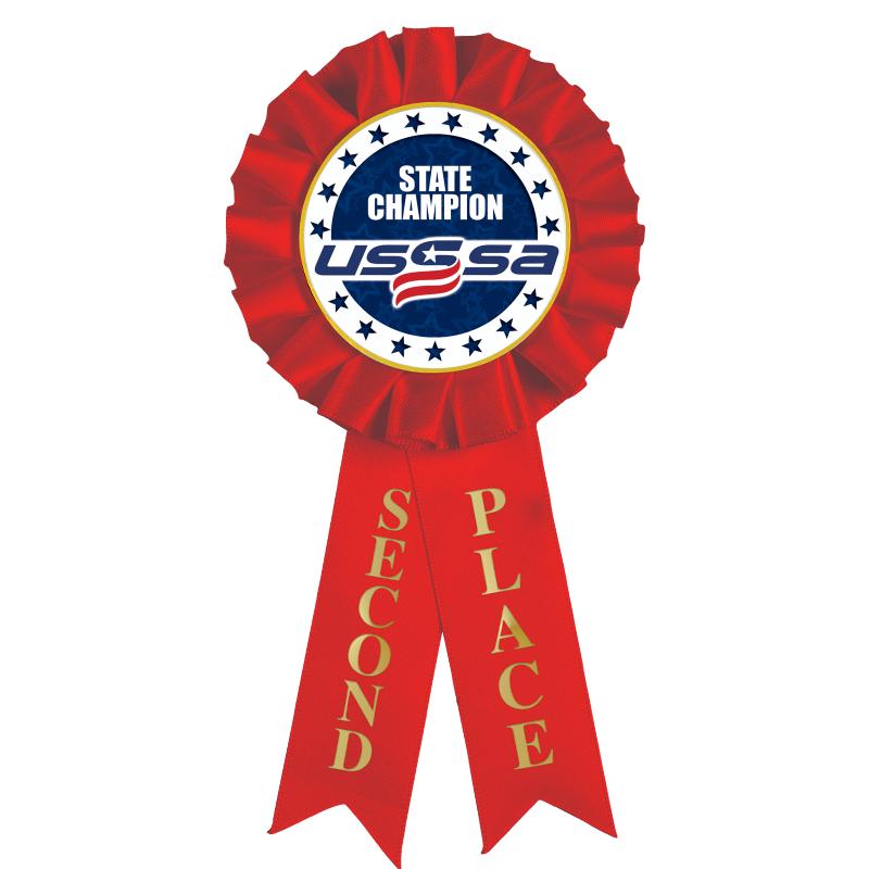 2ND PLACE MYLAR ROSETTES