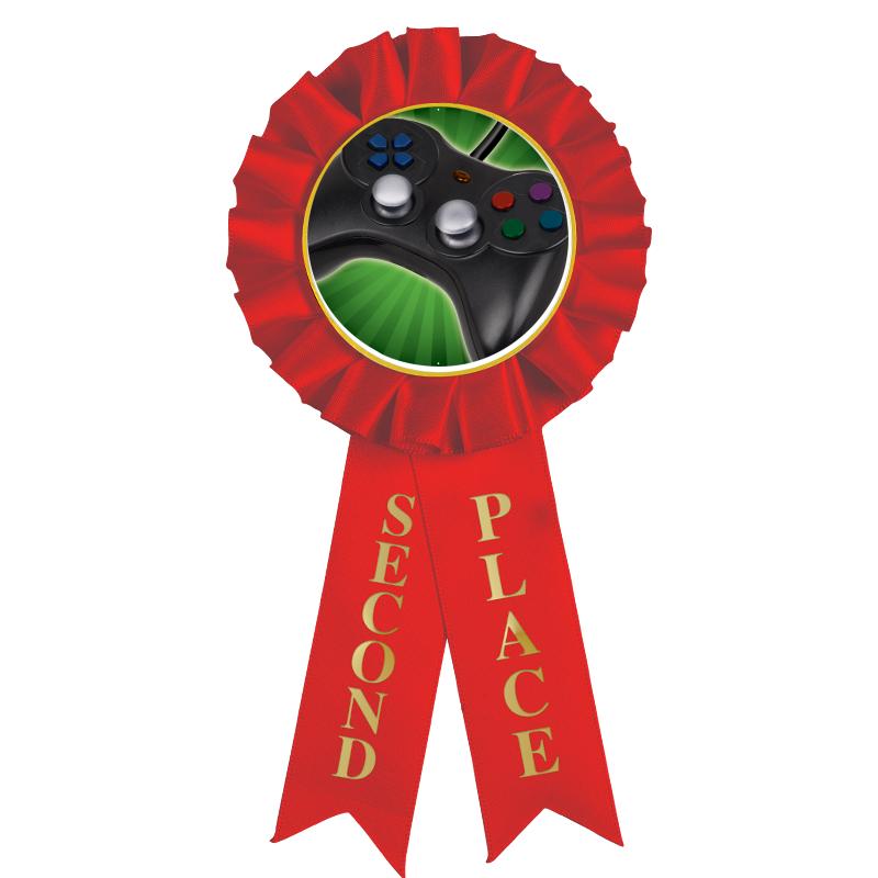 2ND PLACE MYLAR ROSETTES