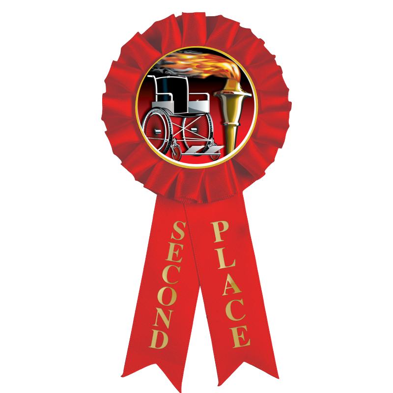 2ND PLACE MYLAR ROSETTES