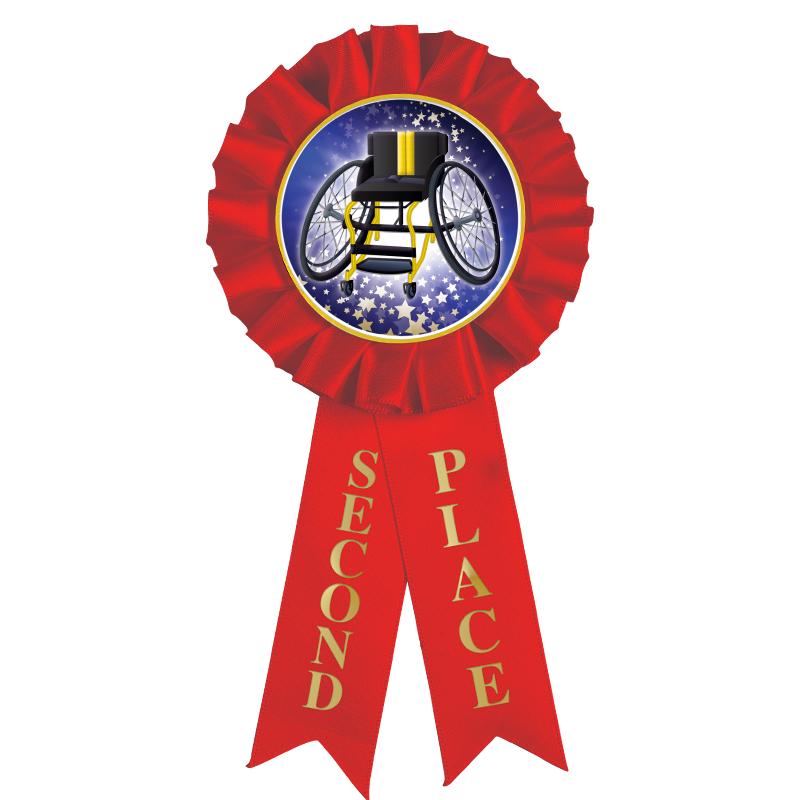 2ND PLACE MYLAR ROSETTES