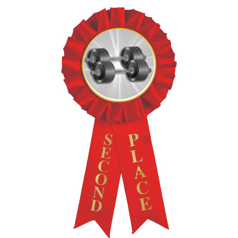 2ND PLACE MYLAR ROSETTES