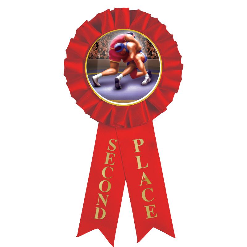 2ND PLACE MYLAR ROSETTES