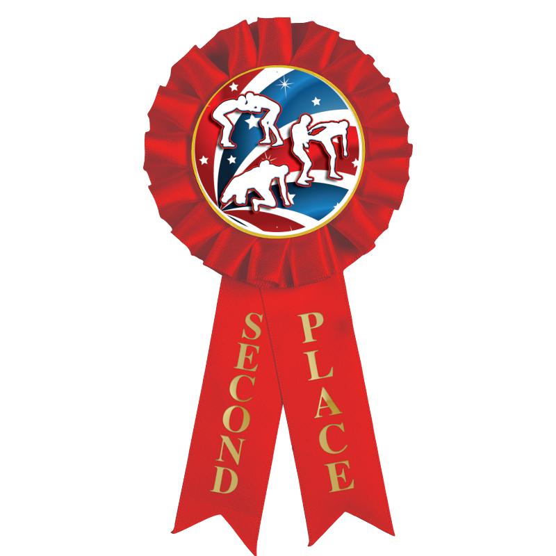 2ND PLACE MYLAR ROSETTES