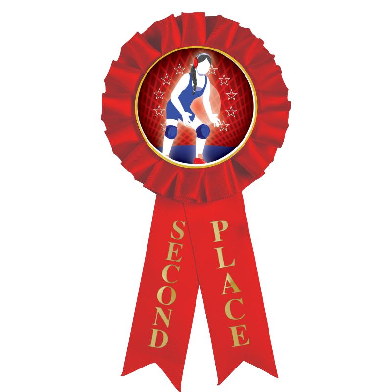 2ND PLACE MYLAR ROSETTES