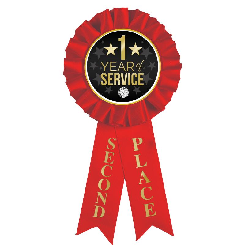 2ND PLACE MYLAR ROSETTES