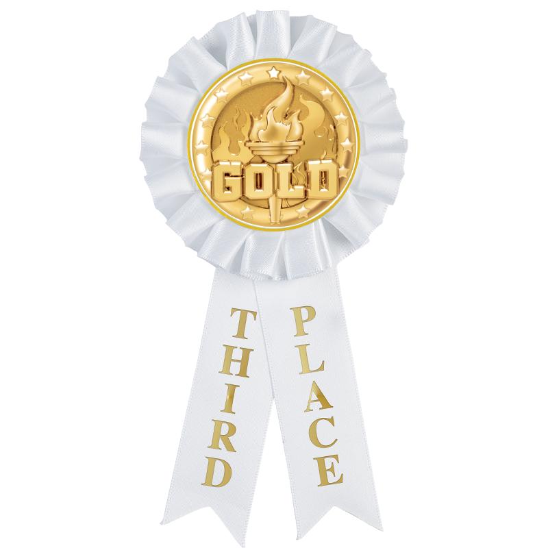 3RD PLACE MYLAR ROSETTES