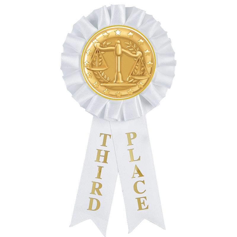 3RD PLACE MYLAR ROSETTES