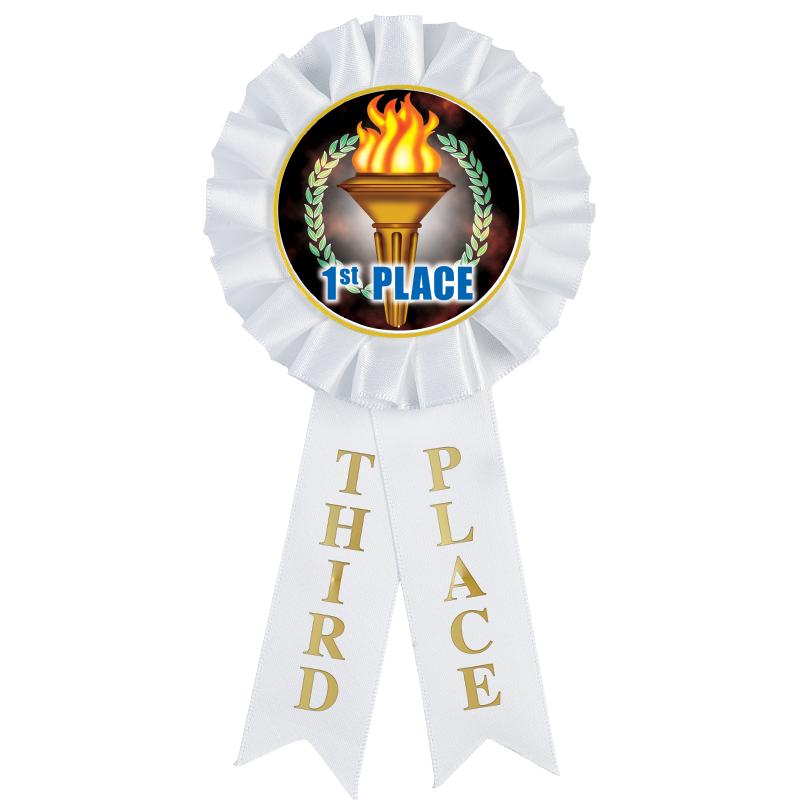 3RD PLACE MYLAR ROSETTES