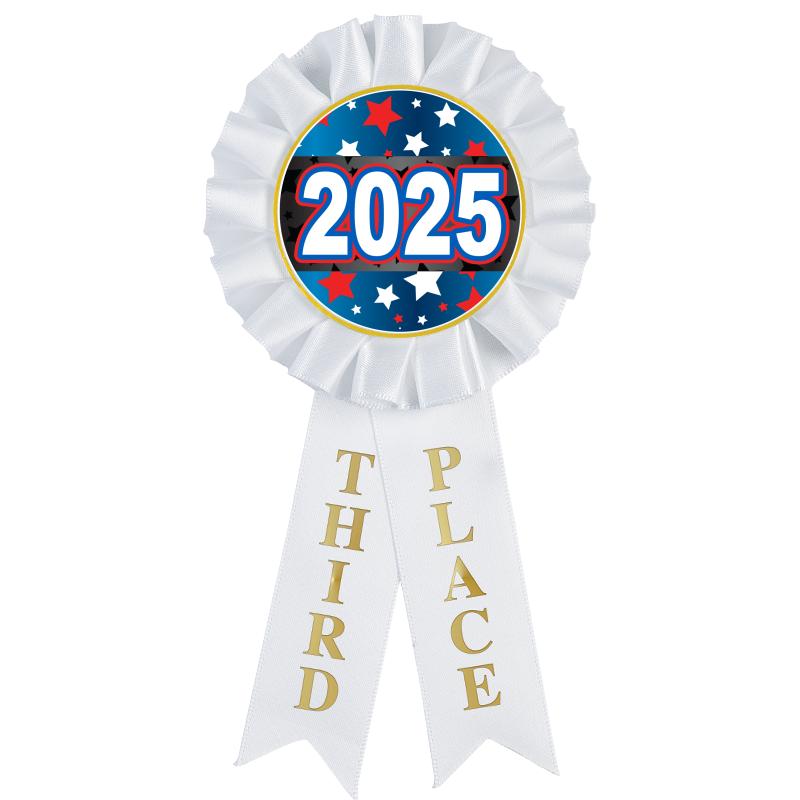 3RD PLACE MYLAR ROSETTES