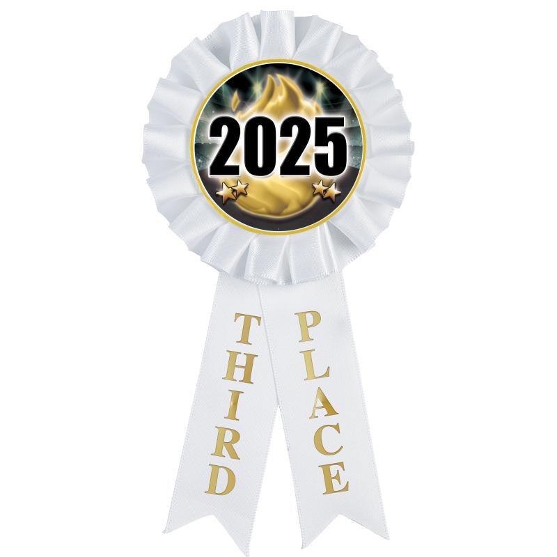 3RD PLACE MYLAR ROSETTES