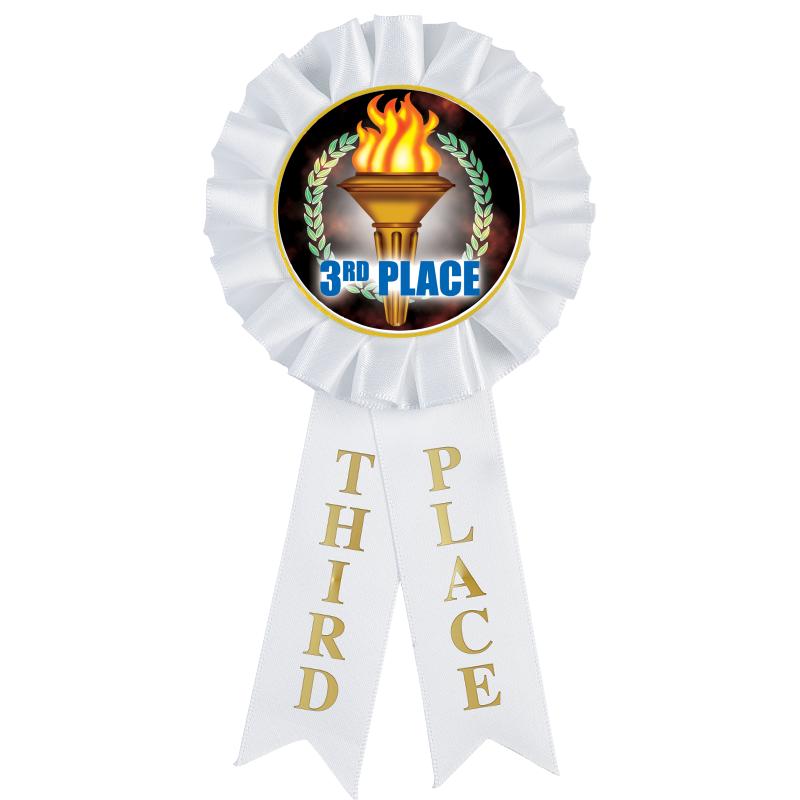 3RD PLACE MYLAR ROSETTES