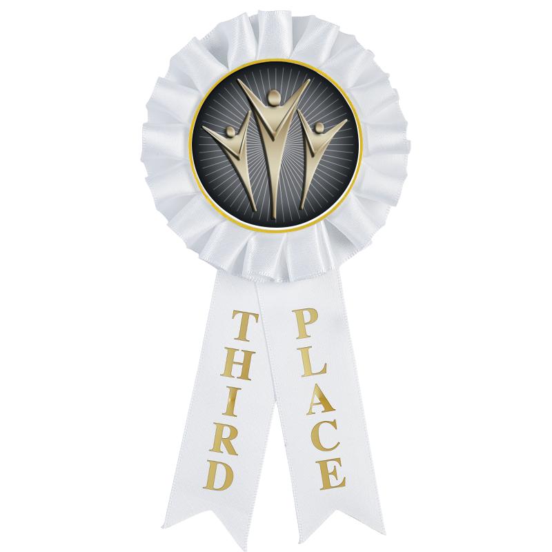 3RD PLACE MYLAR ROSETTES