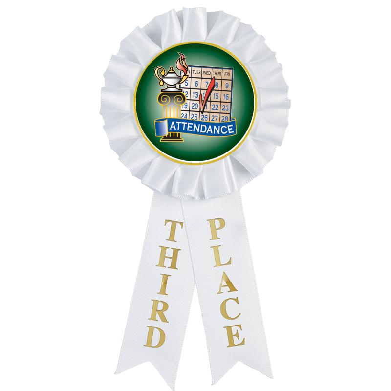 3RD PLACE MYLAR ROSETTES