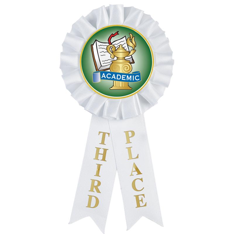 3RD PLACE MYLAR ROSETTES