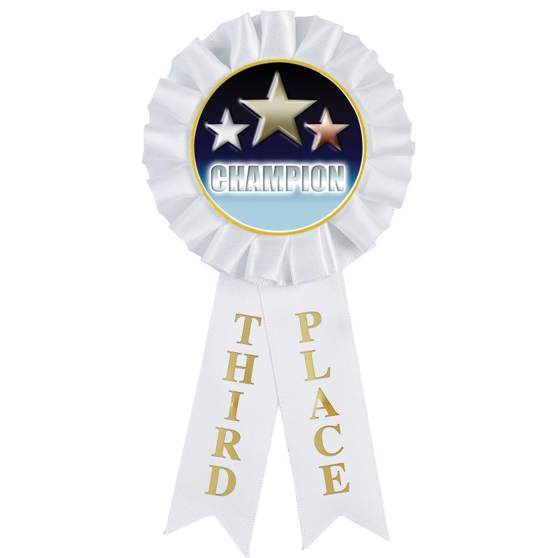 3RD PLACE MYLAR ROSETTES