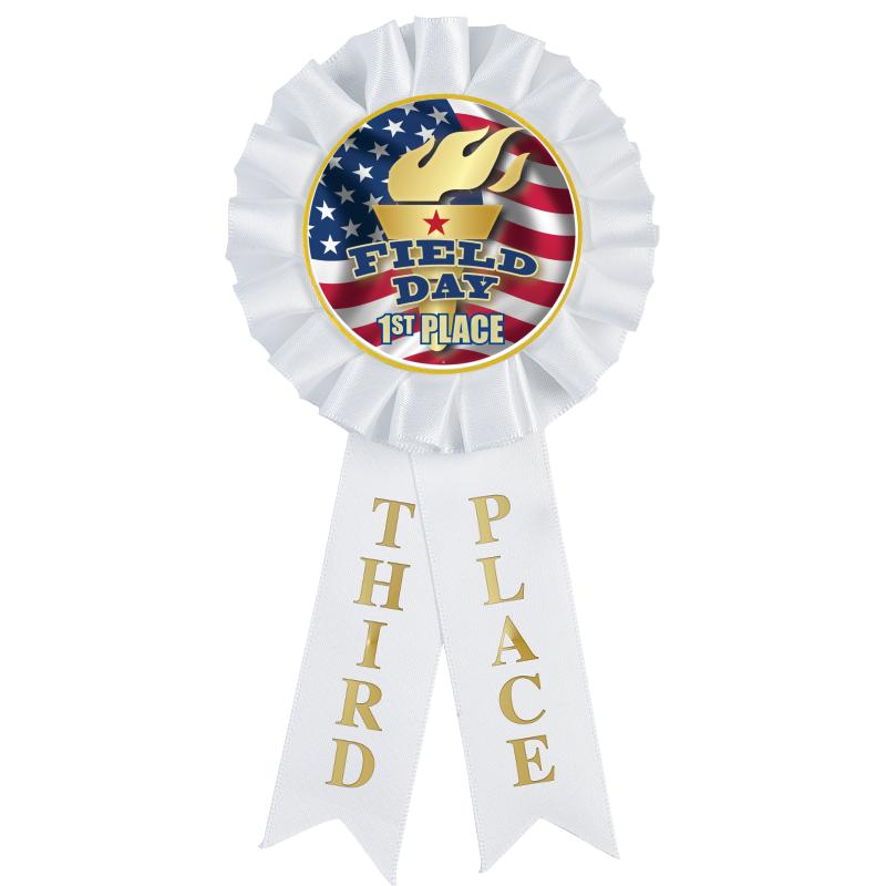 3RD PLACE MYLAR ROSETTES