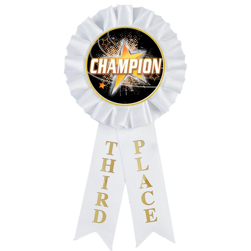 3RD PLACE MYLAR ROSETTES