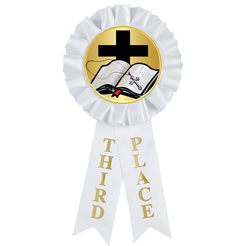 3RD PLACE MYLAR ROSETTES