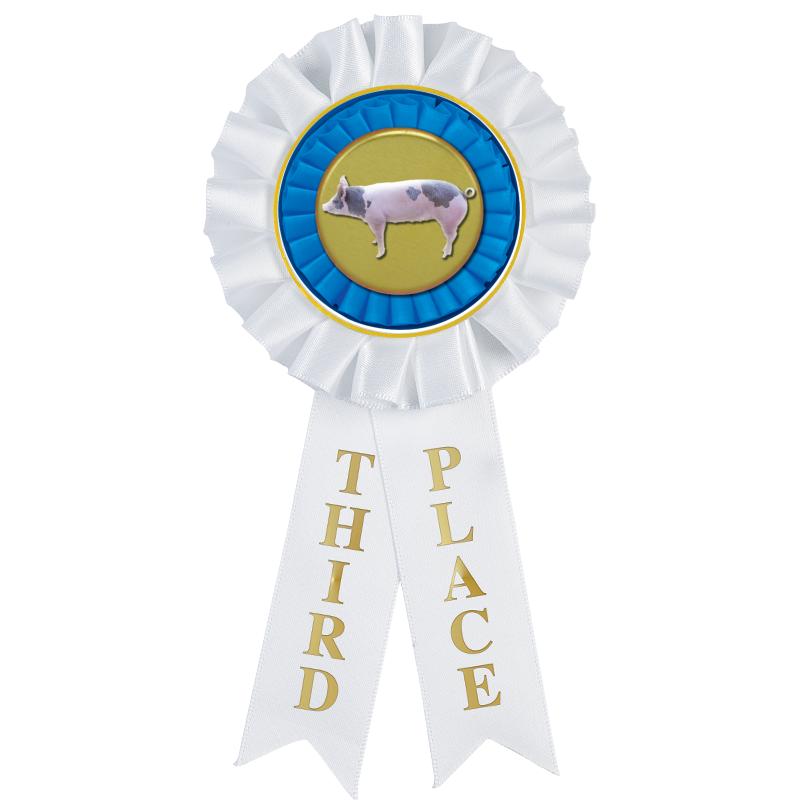 3RD PLACE MYLAR ROSETTES