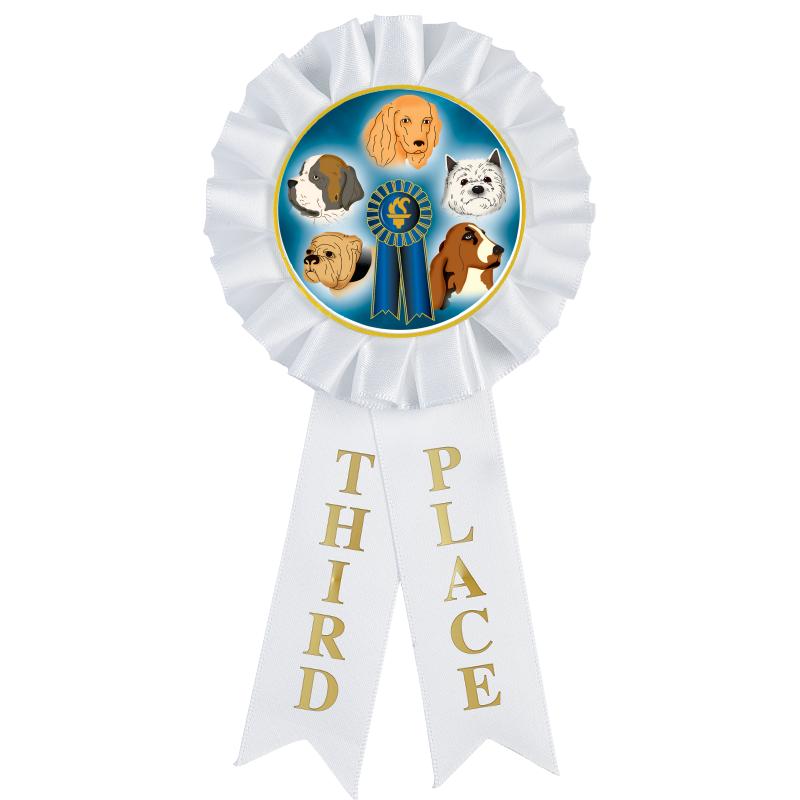 3RD PLACE MYLAR ROSETTES