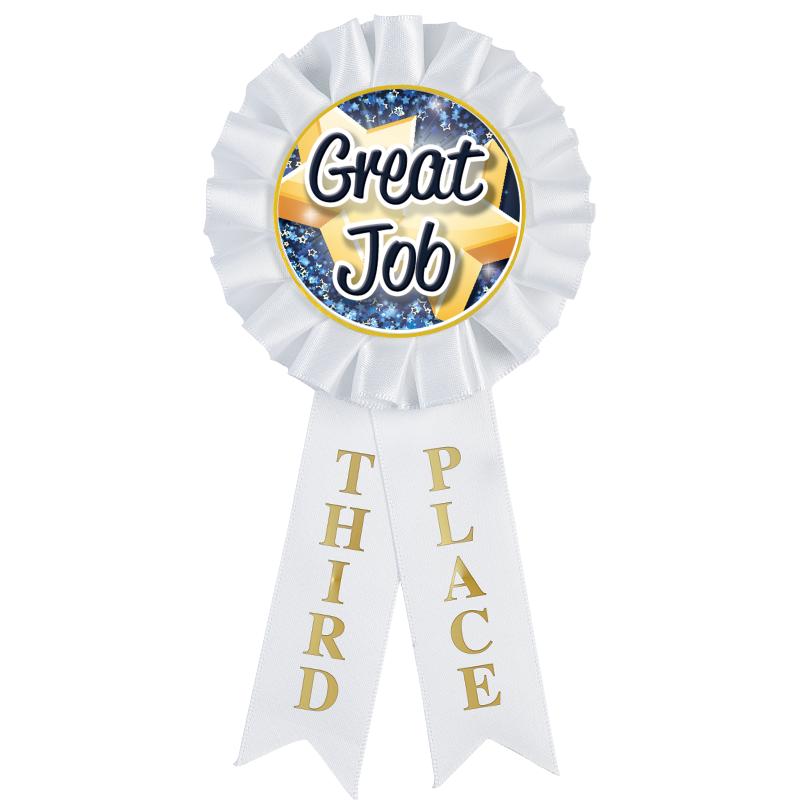 3RD PLACE MYLAR ROSETTES