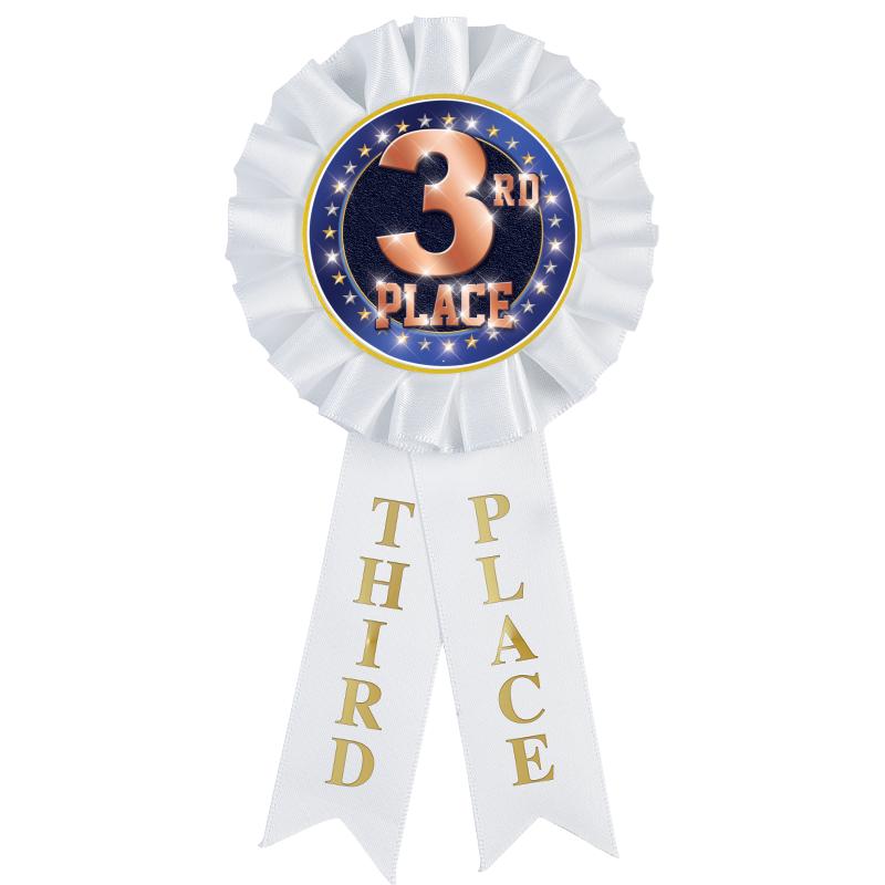3RD PLACE MYLAR ROSETTES