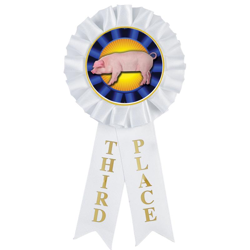 3RD PLACE MYLAR ROSETTES