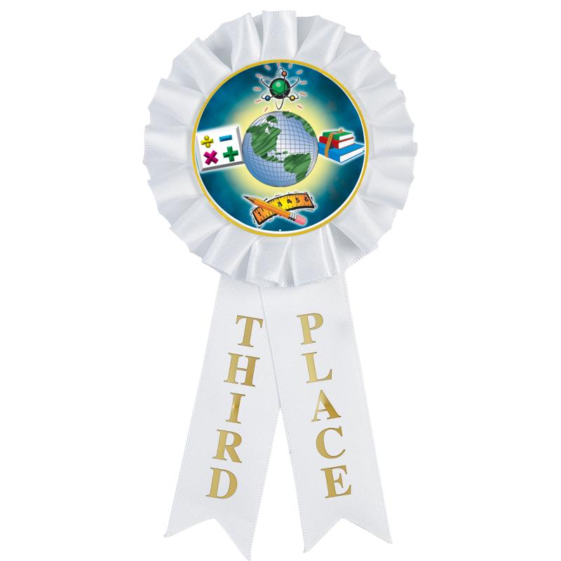 3RD PLACE MYLAR ROSETTES