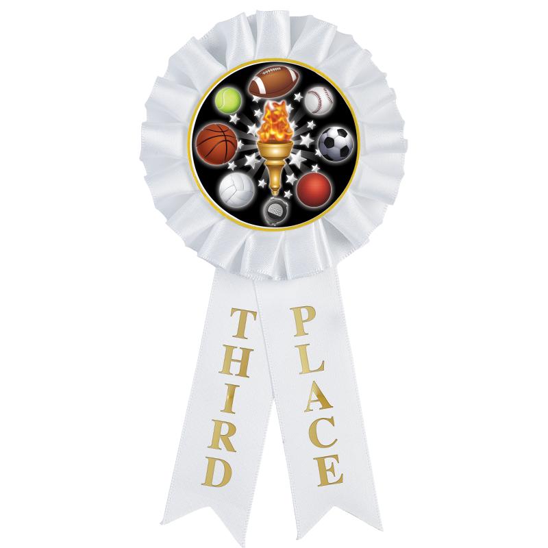 3RD PLACE MYLAR ROSETTES
