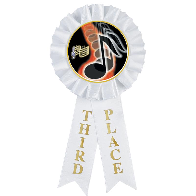 3RD PLACE MYLAR ROSETTES