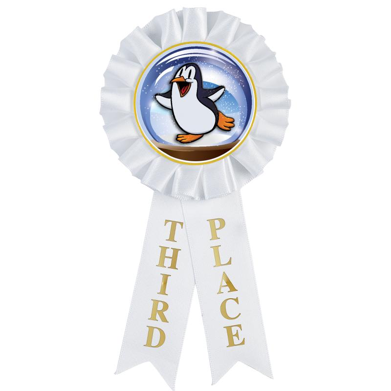 3RD PLACE MYLAR ROSETTES