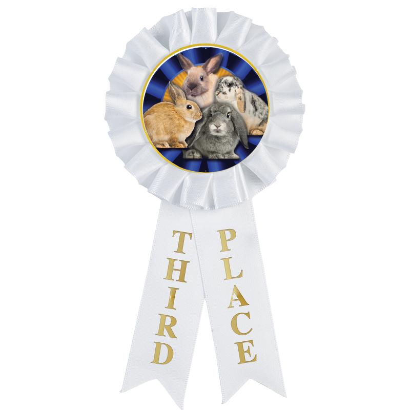 3RD PLACE MYLAR ROSETTES