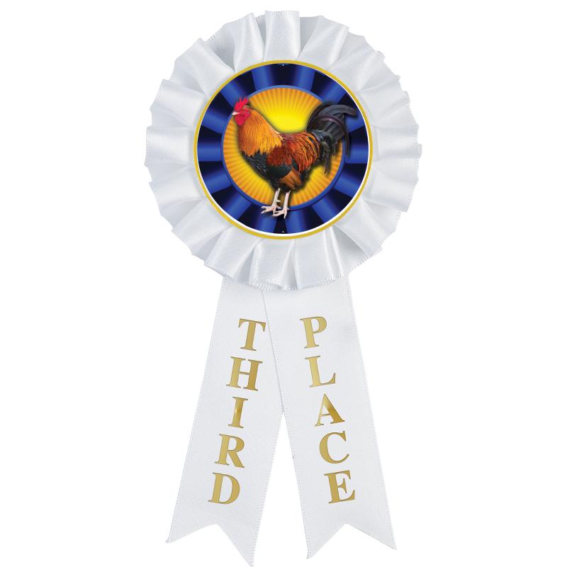 3RD PLACE MYLAR ROSETTES