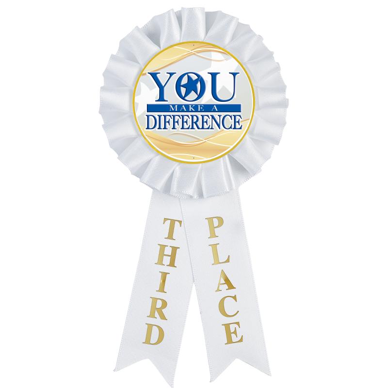 3RD PLACE MYLAR ROSETTES