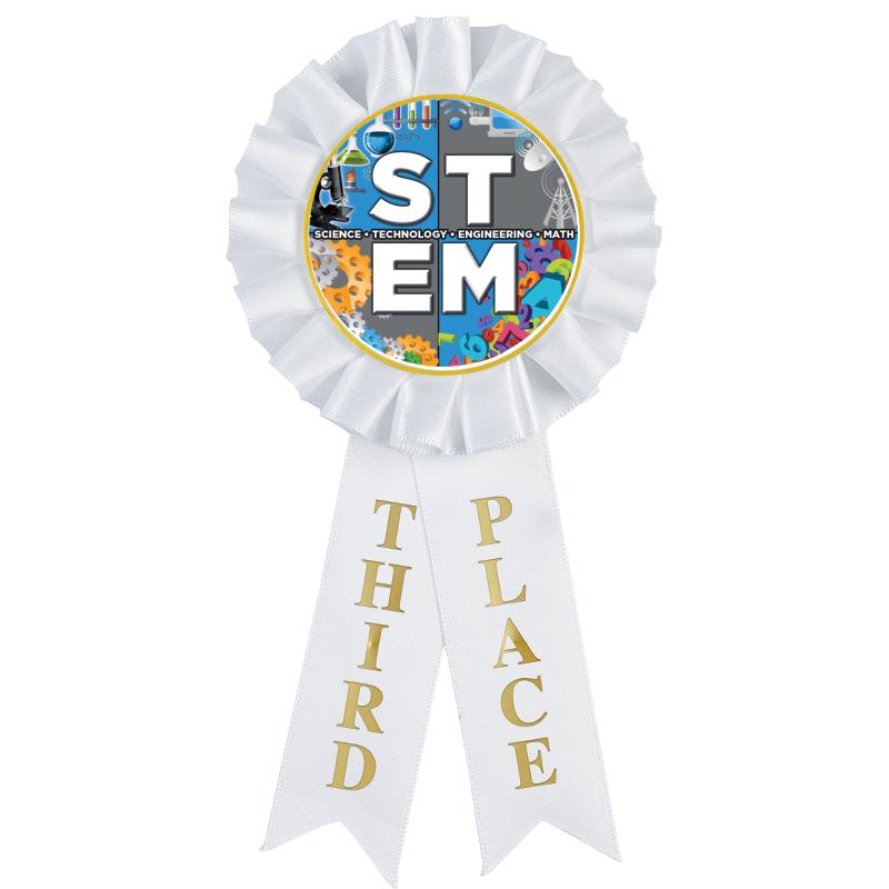 3RD PLACE MYLAR ROSETTES