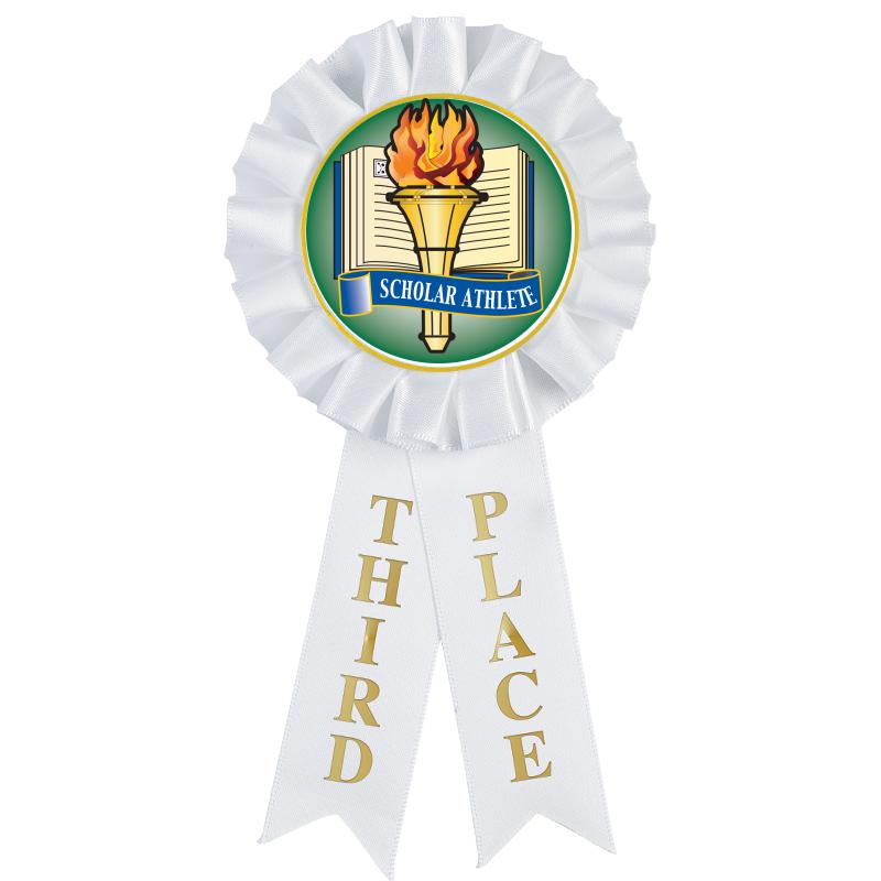 3RD PLACE MYLAR ROSETTES