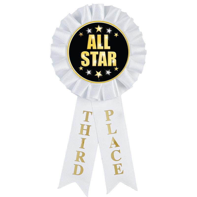 3RD PLACE MYLAR ROSETTES