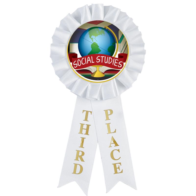 3RD PLACE MYLAR ROSETTES