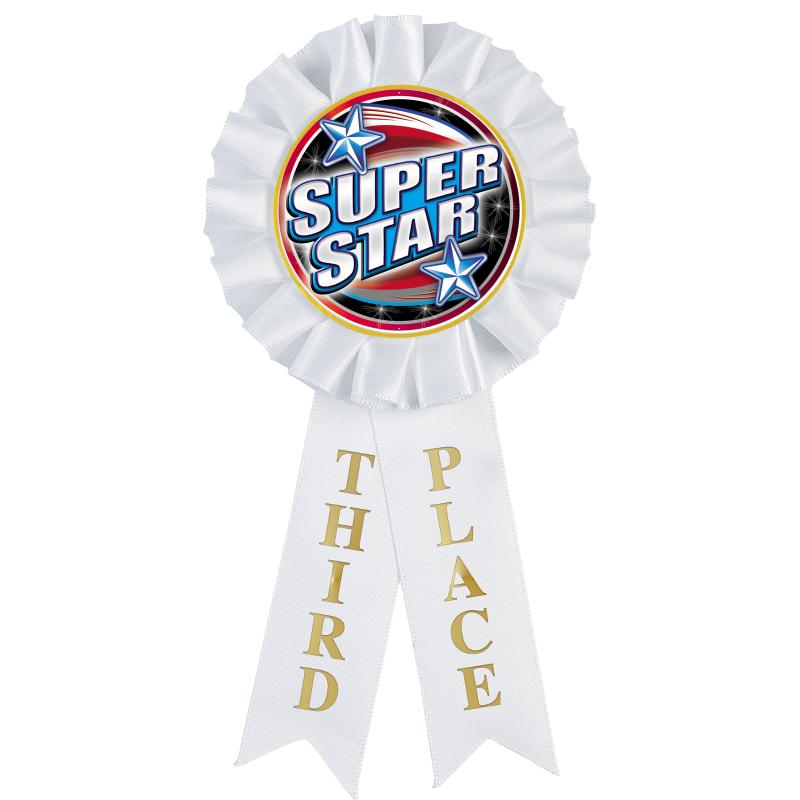3RD PLACE MYLAR ROSETTES