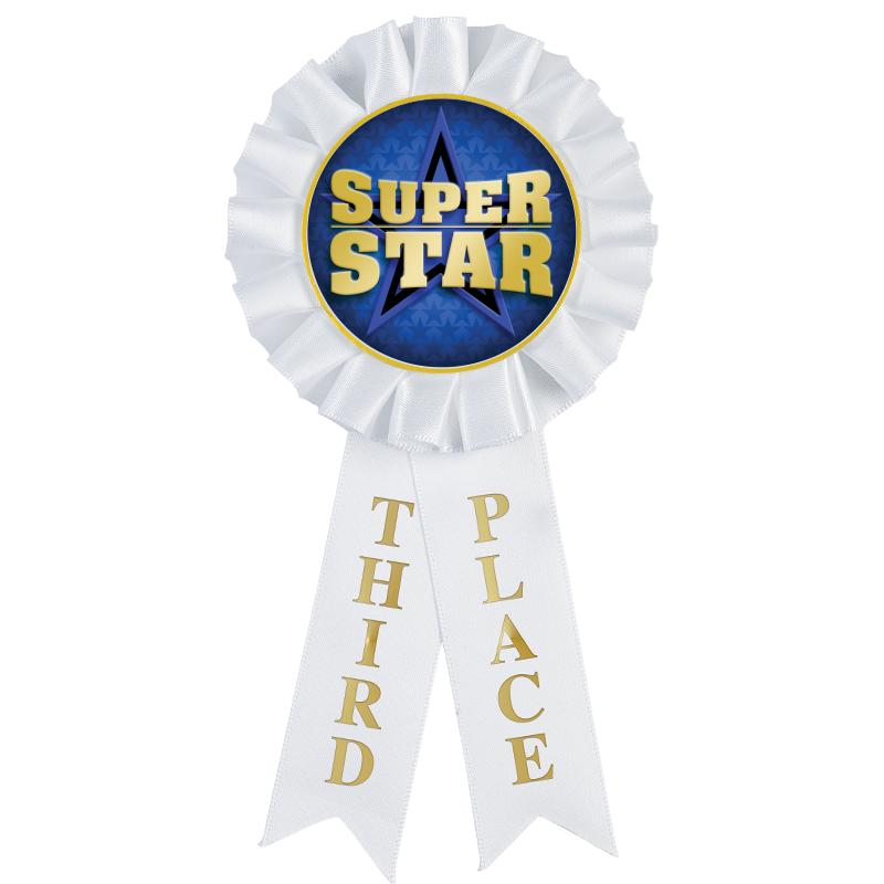 3RD PLACE MYLAR ROSETTES